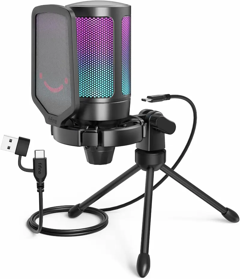 FIFINE AmpliGame A6V USB Gaming Microphone