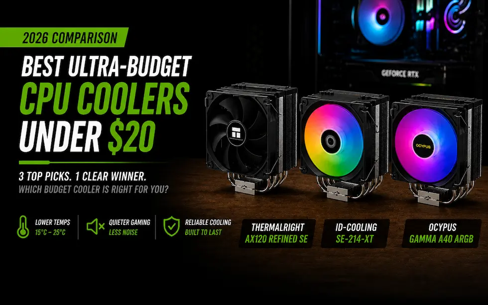 Best Ultra-Budget CPU Air Coolers Under $20 (2026)