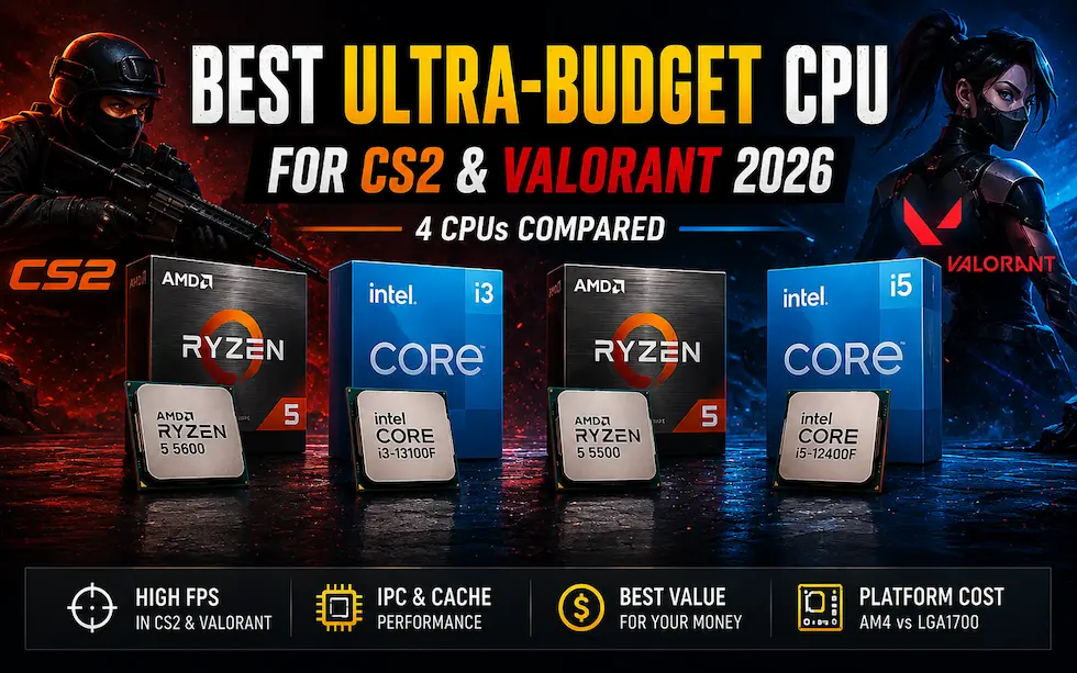 Best Ultra-Budget CPU for CS2 & Valorant 2026