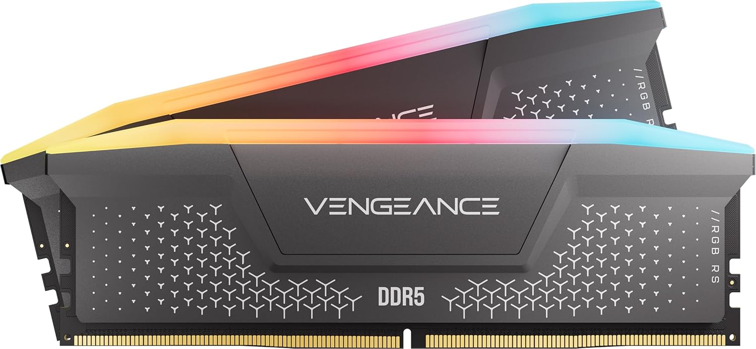 CORSAIR Vengeance RGB RS DDR5 RAM 16GB (2x8GB) Up to 6000MHz CL36-44-44-96