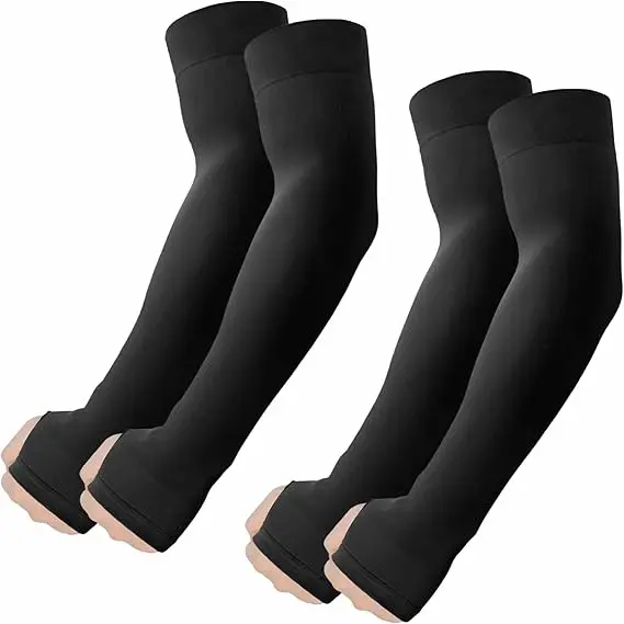 ROXUN Cooling Arm Sleeves (2 Pairs) – UPF 50+ Sun Protection with Thumb Hole