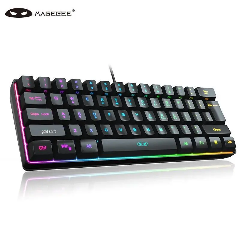 MageGee Mini 60% RGB Backlit 61 Key Ultra-Compact