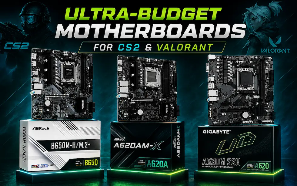 Best Ultra-Budget AM5 Motherboards Under $80: CS2 & Valorant