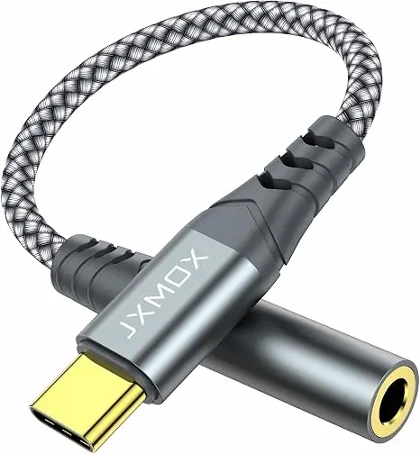 JXMOX USB Type-C to 3.5mm Headphone Jack Adapter
