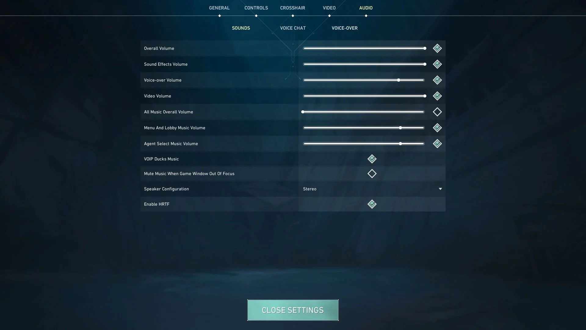 Valorant In-Game Audio Settings for Footstep Detection