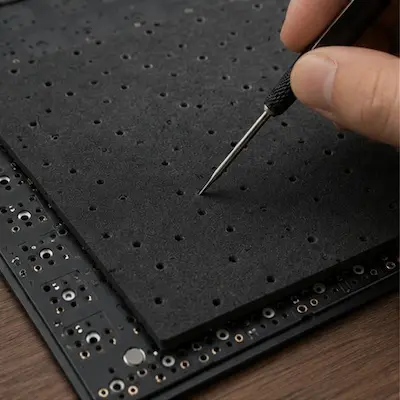 Laying DIY Foam and Poking Holes (If not using pre-cut pads)