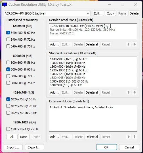 Open CRU and Identify Your Monitor