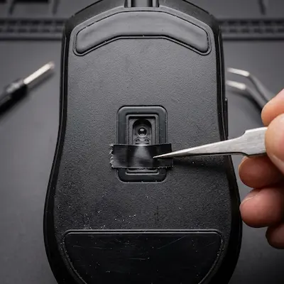 Align the Tape Over the Edge of the Sensor Window
