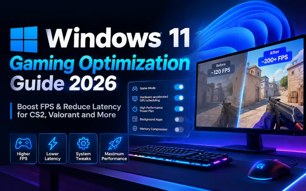 Windows 11 Gaming Optimization Guide 2026: Max FPS & Low Latency
